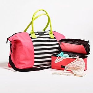 Victorias Secret tote with matching bra bag